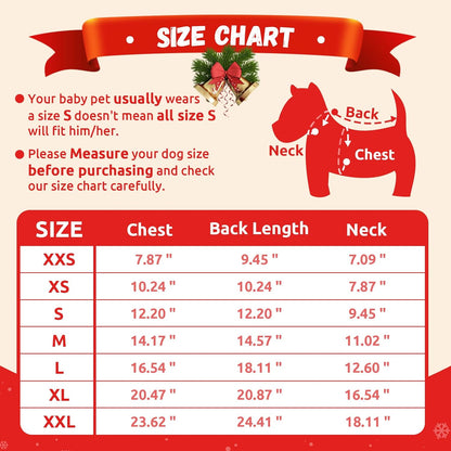 Ugly Christmas Dog Sweater Reindeer Xmas Dog Outfits Pet Dog Holiday Costumes Red Puppy Cat Winter Knitwear Clothes Turtleneck Warm Jumper Clothes for Small Medium Large Dogs(Red,S)