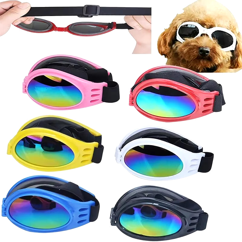 Adjustable Padded Sunglasses Goggles Collapsible Pet Accessories for Medium Dogs